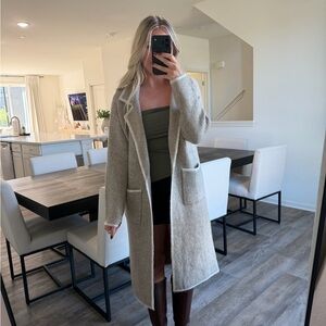 Elegant Cream Pea Coat for Women